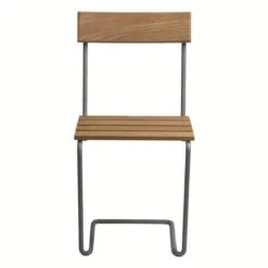 Grythyttan Stålmöbler Tuoli 1, Galvanoitu Teräs - Tiikki -Fatboy Emu Kauppa 101312 Stol 1 teak fram