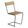 Grythyttan Stålmöbler Tuoli 1, Galvanoitu Teräs - Tiikki -Fatboy Emu Kauppa 101312 Stol 1 teak snett