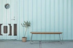 Skagerak Lilium Penkki, Tiikki - Ruostumaton Teräs -Fatboy Emu Kauppa 1420072 Lilium Bench 03 M