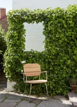 Skagerak Lilium Tuoli Käsinojilla, Tiikki - Ruostumaton Teräs -Fatboy Emu Kauppa 1420075 Lilium Armchair M2