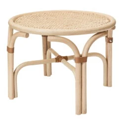 Parolan Rottinki Punos Pöytä, Matala, Lasikansi, Luonnonvärinen