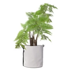Bacsac Kangasruukku, 100 L, Luonnonvalkoinen -Fatboy Emu Kauppa 304056 2 ROUND FLOWER POT 100L ECRU FABRIC ST JACQUES STONE BACSAC