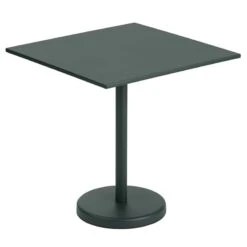 Muuto Linear Steel Café Pöytä, 70 X 70 Cm, Tummanvihreä