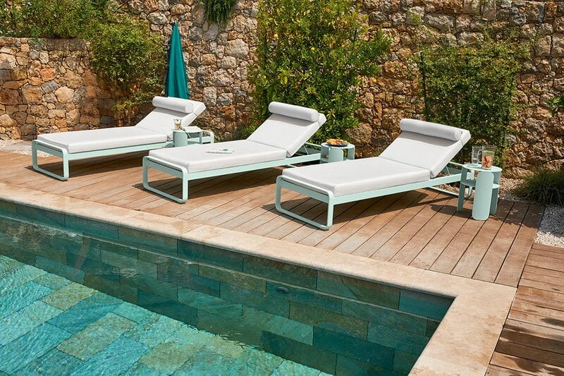 Fermob Bellevie Premium Aurinkotuoli, Acapulco Blue - Flannel Grey 4 Fermob Bellevie Premium Aurinkotuoli, Acapulco Blue - Flannel Grey - Image 2