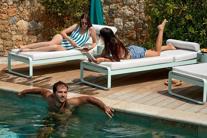 Fermob Bellevie Premium Aurinkotuoli, Acapulco Blue - Flannel Grey 5 Fermob Bellevie Premium Aurinkotuoli, Acapulco Blue - Flannel Grey - Image 3