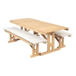 Carl Hansen & Søn BM1871 Penkin Pehmuste, Luonnonvalkoinen -Fatboy Emu Kauppa BM1771 BM1871 teak untreated CUBM1871 HeritagePapyrus18006 side