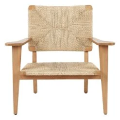 GUBI F-Chair Outdoor Nojatuoli, Luonnonvärinen - Tiikki -Fatboy Emu Kauppa Gubi 10086059 FRT F Chair LoungeChair Outdoor