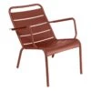 Fermob Luxembourg Matala Nojatuoli, Red Ochre -Fatboy Emu Kauppa LUXEMBOURG Low Armchair Ohcre red ee
