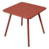 Fermob Luxembourg Pöytä, 80 X 80 Cm, Red Ochre -Fatboy Emu Kauppa LUXEMBOURG TABLE 80x80 4 legs Ohcre red ee