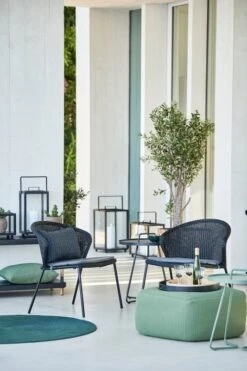 Cane-line Lean Tuolin Istuintyyny, Harmaa -Fatboy Emu Kauppa Lean lounge chair2C divine footstool