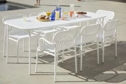 Petite Friture Week-end Pöytä, 85 X 180 Cm, Valkoinen -Fatboy Emu Kauppa M0740109 M0740309 M0741309 weekend chairs table white 28C29Ola Rindal lifestyle HD28129