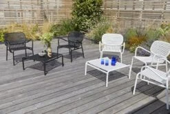 Petite Friture Week-end Matala Pöytä, Musta -Fatboy Emu Kauppa M074 weekend armchair coffee table white black 28C29Ola Rindal lifestyle LR28129