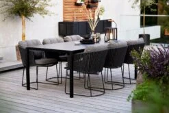 Cane-line Lightlux Lyhty Tiikkikahvalla, XS, Harmaa -Fatboy Emu Kauppa Moments chair pure table