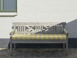 Skagerak Drachmann Penkki 165 Cm, Tiikki -Fatboy Emu Kauppa S1040510 1960224 Drachmann Bench 165 and Cushion Lemon Sand stripes M