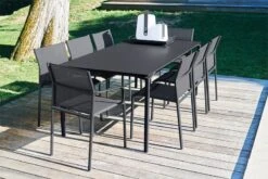 Fermob Calvi Pöytä 195 X 95 Cm, Liquorice -Fatboy Emu Kauppa Table Calvi chaises Cadiz mobilier de jardin Fermob