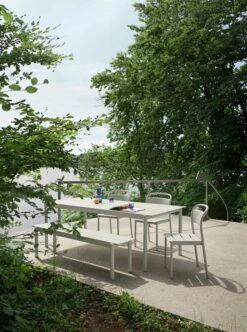 Muuto Linear Steel Pöytä, 200 X 75 Cm, Harmaa -Fatboy Emu Kauppa clinear steel table 220 bench 170 side chair grey raise carafe glass muuto orgrole