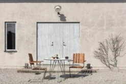 Grythyttan Stålmöbler Nojatuoli A2, Galvanoitu Teräs - öljytty Tammi -Fatboy Emu Kauppa hightech klassiker 264