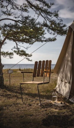 Grythyttan Stålmöbler Nojatuoli A2, Galvanoitu Teräs - Tiikki -Fatboy Emu Kauppa klassiker teak 282 2