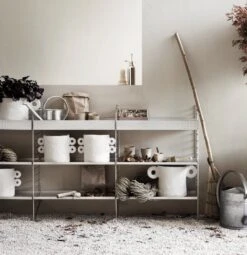 String Furniture String Outdoor Hylly 58 X 30 Cm, Korkea, Galvanoitu -Fatboy Emu Kauppa string system outdoor galvanized 2 portrait